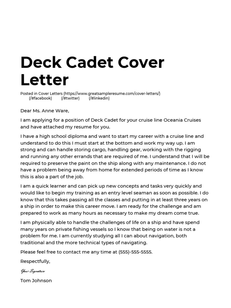 sample application letter for officer cadet