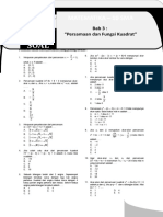 Bank Soal MATEMATIKA - 10 SMA - Bab 3. Persamaan Dan Fungsi Kuadrat (Layout) TA 14-15