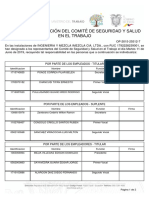 Acta de Constitución de Comité