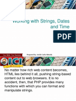 PHP Advances Series 3 - Working With Strings, Dates and Time