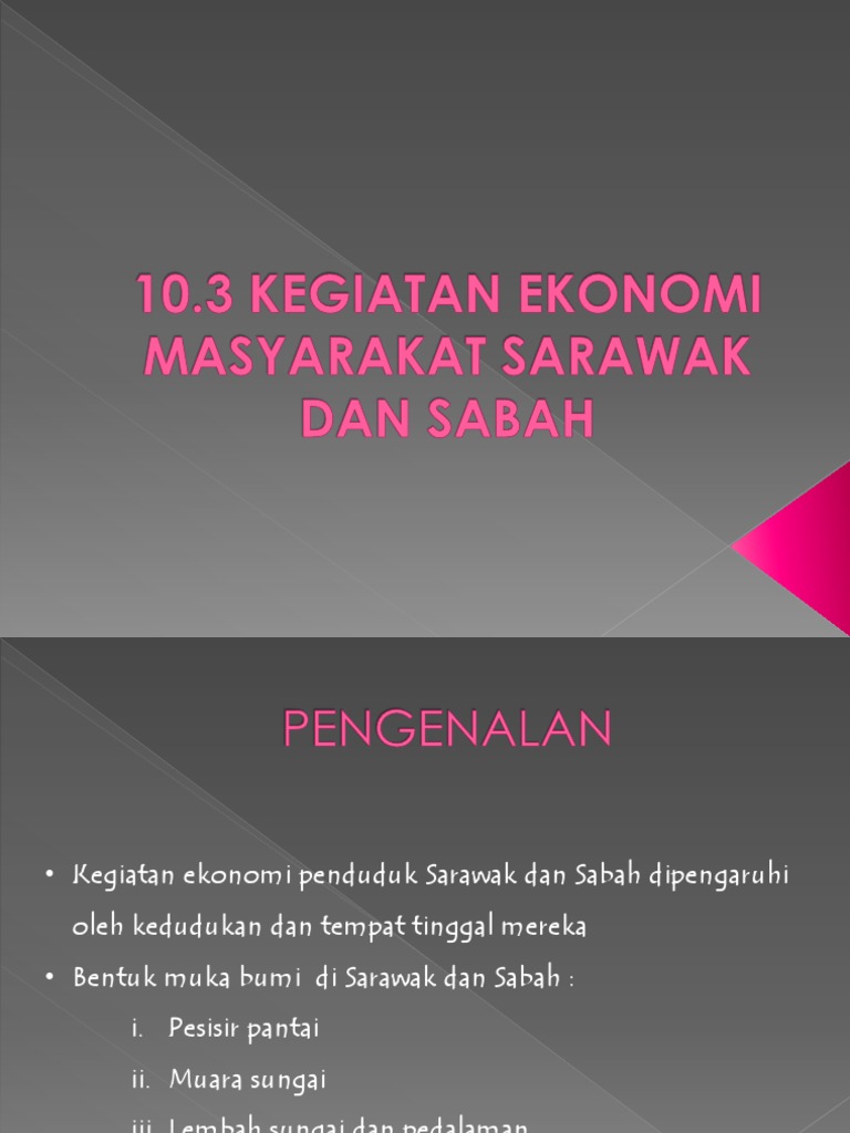 10 3 Kegiatan Ekonomi Sarawak Dan Sabah Pdf