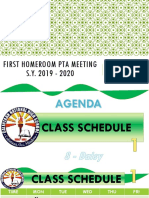 First Homeroom Pta Meeting 2019-2020