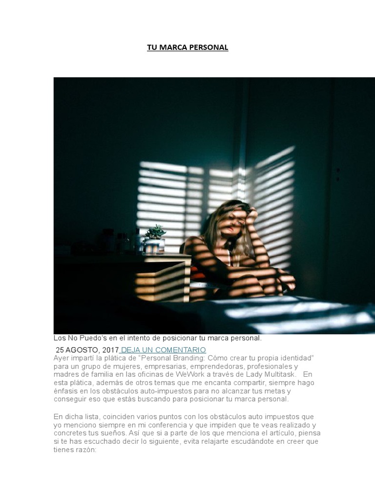 Tu Marca Personal | PDF | Gestión de la marca | Marca