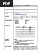 Digital Signal Processing Syllabus