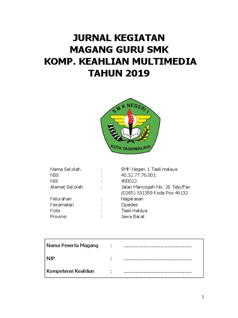 Contoh Laporan Magang Guru