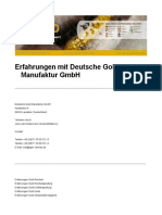 Deutsche Gold Manufaktur GMBH Erfahrungen