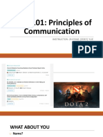 COM 101: Principles of Communication: Instructor: Zhiying (Zoey) Yue FALL 2018