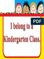 Content Focus For Kindergarten