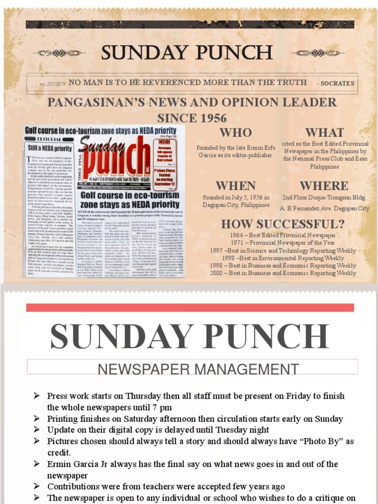Sunday Punch Pangasinan S News And Opinion Leader Since 1956 Pdf