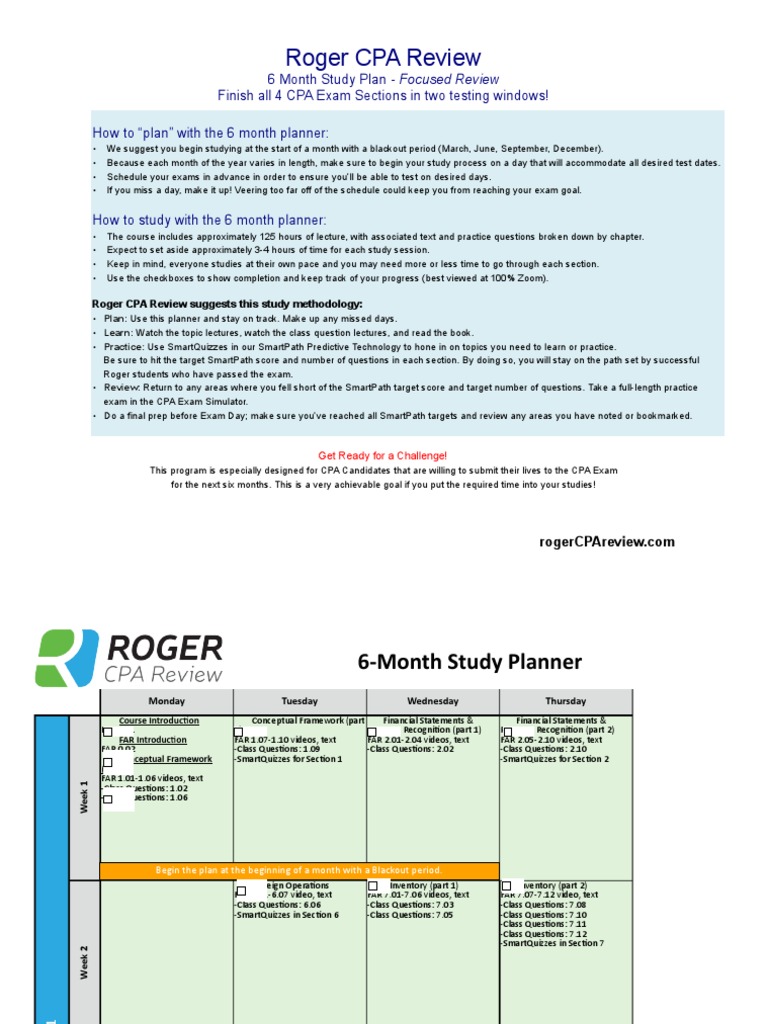 6-month-study-planner-2019-cpa-exam-pdf-uniform-certified-public-accountant-examination-certified-public-accountant
