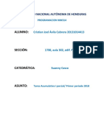 Tarea Acumulativa I Primer Parcial Primer Periodo 2018