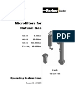 Microfilters for Natural Gas Operating Instructions