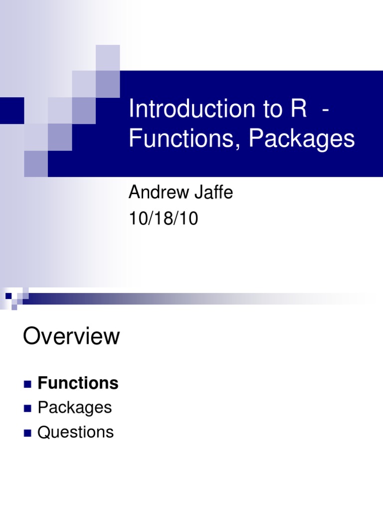 Lecture 7 | PDF | R (Programming Language) | Function (Mathematics)