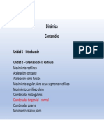 CINEMÁTICA DE LA PARTÍCULA - Coordenadas Tangencial y Normal PDF