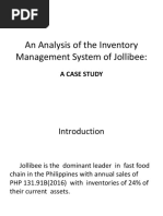 An Analysis of The Inventory Management System (Case Study)