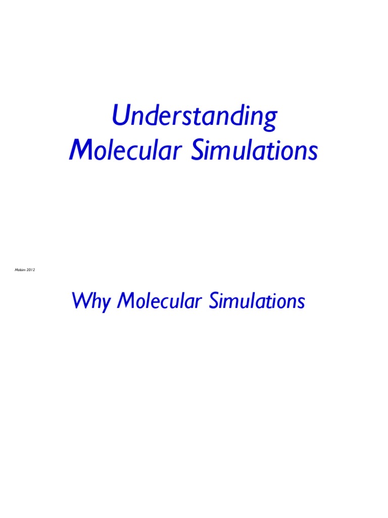 Introduction to Molecular Dynamics 2025 | PDF | Molecular Dynamics ...