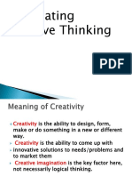 Stimulating Creative Thinking