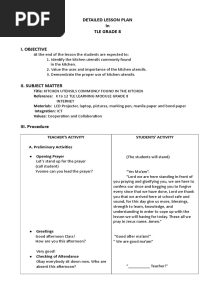 Detailed Lesson Plan in Tle Grade 8