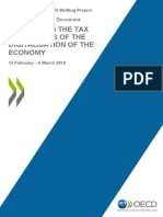 Public Consultation Document Addressing The Tax Challenges of The Digitalisation of The Economy 1