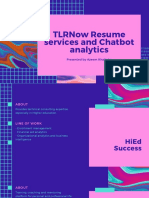 Tlrnow Resume Services and Chatbot Analytics: Presented by Azeem Khalipha