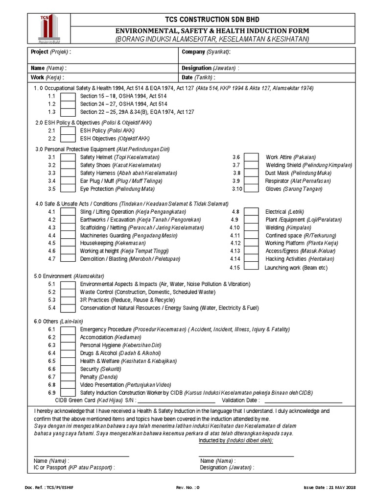 All Esh Form Pdf First Aid Personal Protective Equipment