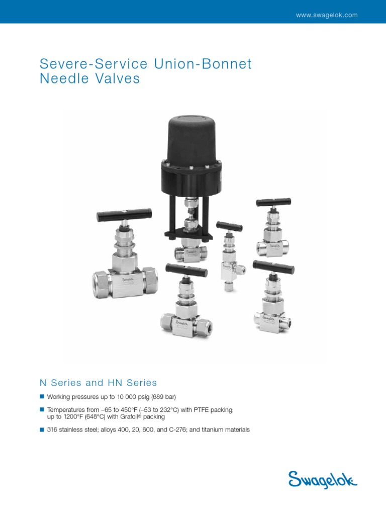 Swagelok Needle Valves | PDF | Valve | Stainless Steel