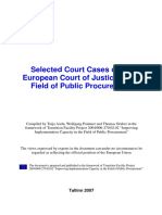 ECJ case law - public procurement