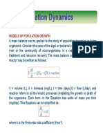 Models of Population Growth - Mass Balance Approach