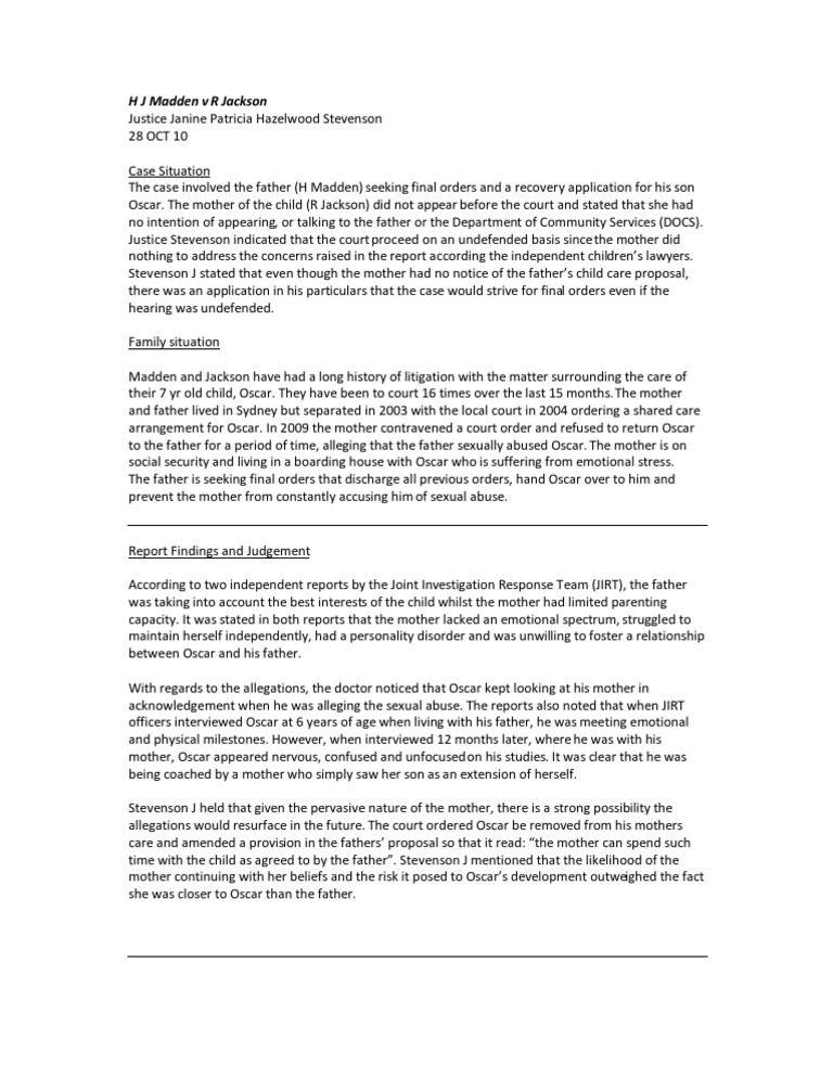 Family Court Hearing | PDF | Father | Mother