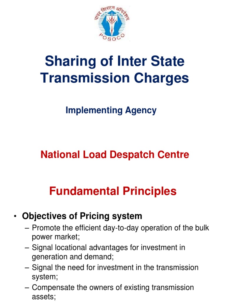 Sharing of Inter State Transmission Charges: National Load Despatch ...