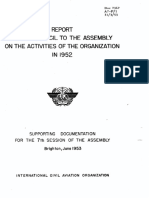 Of The Council To The Assembly On The Activities of The Organization IN 1952