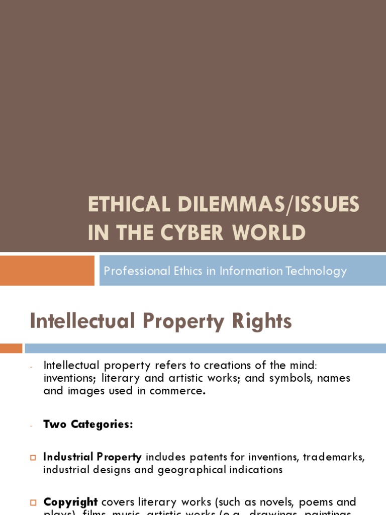 Ethical Issues in Cybersecurity and IP Rights | PDF | Internet Privacy ...