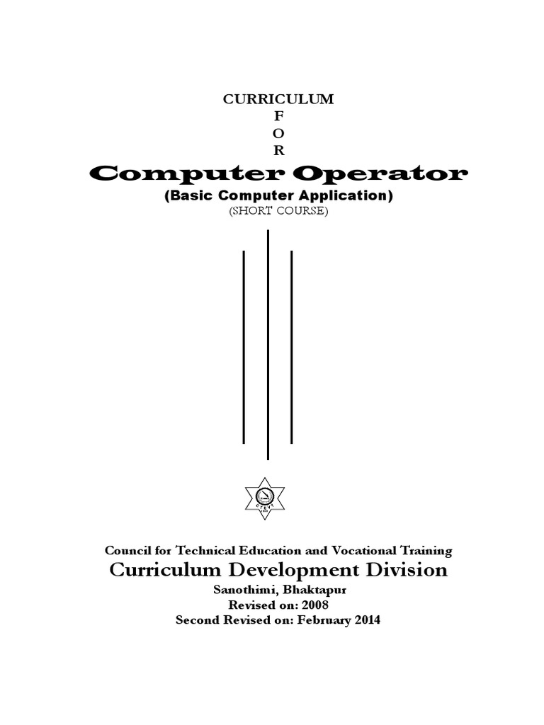 Computer Operator, Revised - 2014 | PDF | Spreadsheet | Computer File