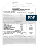 Raport Final Consilier, Clasa I, Grad Profesional Debutant /compartiment Achizitii