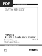 Data Sheet: 2 6 W Hi-Fi Audio Power Amplifier