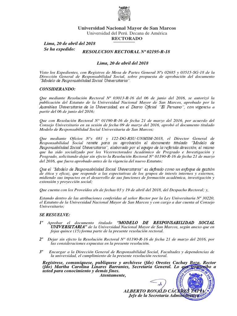 Modelo De Responsabilidad Social Pdf Universidad Gobierno