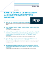 Safety impact of isolation and blowdown systems webinar Q&A