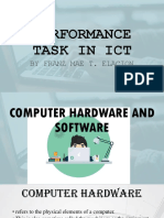 Performance Task in Ict: by Franz Mae T. Elacion