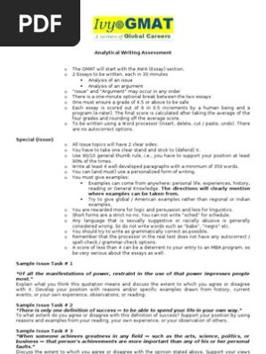 AWA - GMAT Verbal Session 7