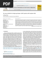 An Easy Method To Design Gas Vapor Relief System With Rupture Disk