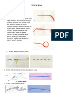 Tusuk Hias: 1. TUSUK JELUJUR (Running Stitch)