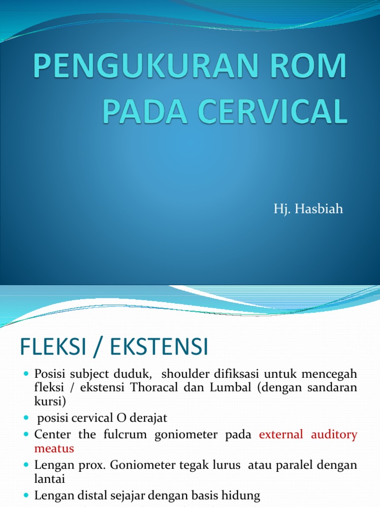 Pengukuran ROM Leher dan Fleksibilitas | PDF