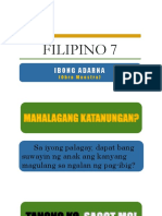 Filipino 7 - Obeservation