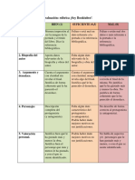 Evaluación rúbrica Booktuber