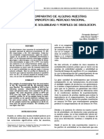 Estudio comparativo de perfiles de solubilidad y disolución de muestras de acetaminofén del mercado nacional