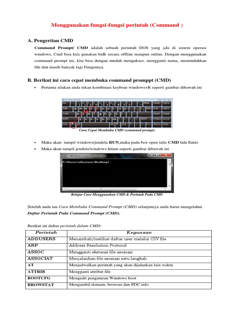 Panduan Lengkap Menggunakan CMD | PDF