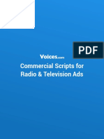 Commercial Scripts For Radio and Television Ads