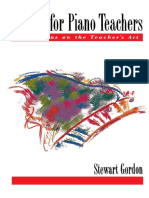 Stewart Gordon - Etudes For Piano Teachers - Reflections On The Teacher's Art (1995, Oxford University Press, USA) PDF
