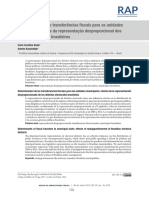 Determinantes Das Transferências Fiscais para As Unidades Municipais: Efeitos Da Representação Desproporcional Dos Distritos Eleitorais Brasileiros