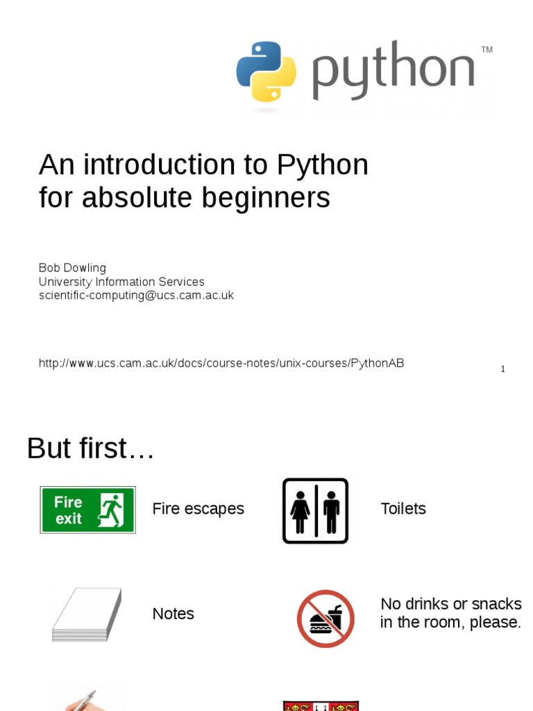 An Introduction To Python For Absolute Beginners | PDF | Boolean Data ...